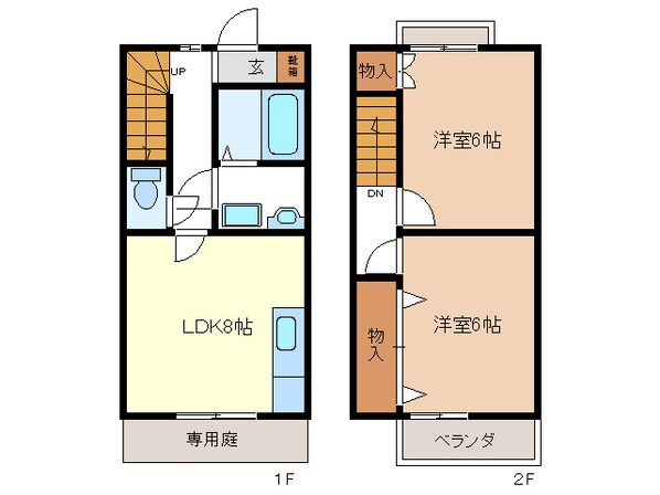 エルメゾネットの物件間取画像